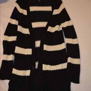 Black knit button down cardigan